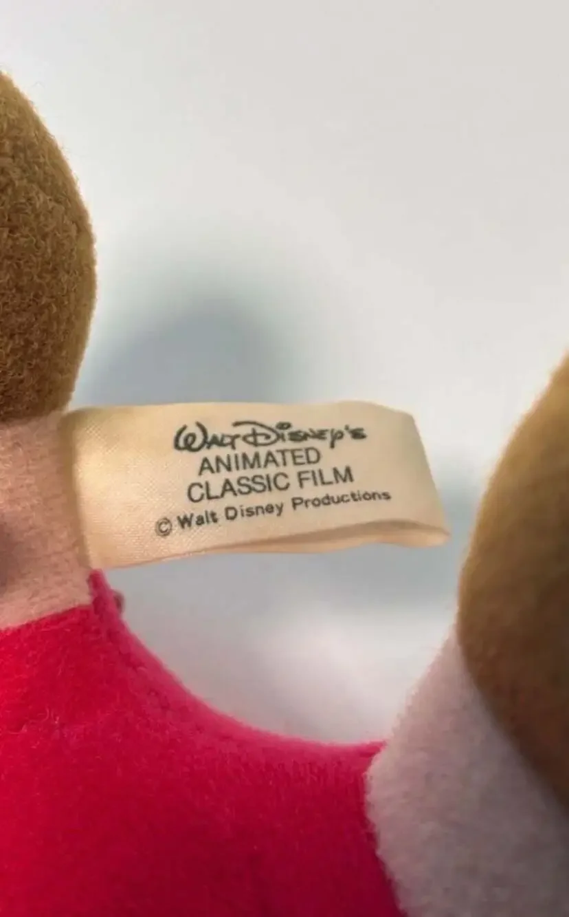 Vintage Walt Disney Animated Classic Film Pinocchio Plush Stuffed Toy
